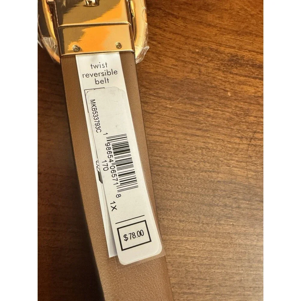 Michael Kors Reversible Women's MK Logo Waist Belt Size 1X